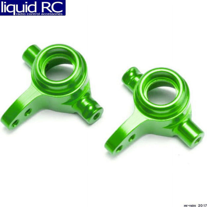 Traxxas 6837G Steering Blocks - 6061-T6 Aluminum (Green-Anodized) - Left and R