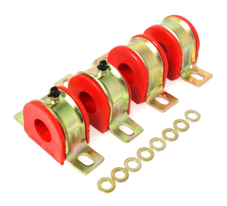 Energy Suspension 3.5175R Polyurethane 1-1/16" Greaseable Sway Bar Bushings Red Fits select: 1967-1986 CHEVROLET C10, 1977 CHEVROLET BLAZER