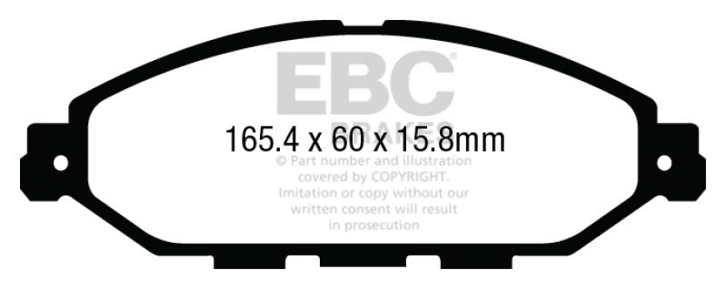 EBC Brakes Greenstuff 6000 Series Heavy Duty 4x4/SUV/Light Truck Brake Pad Set Fits select: 2013-2020 NISSAN PATHFINDER, 2014-2020 INFINITI QX60