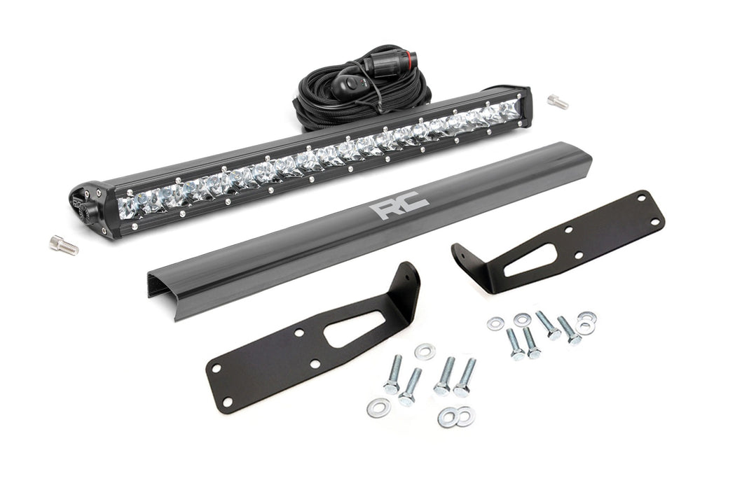 Rough Country Led Light Kit Bumper Mount 20" Black Single Row Ram 2500/3500 (10-18) 70609