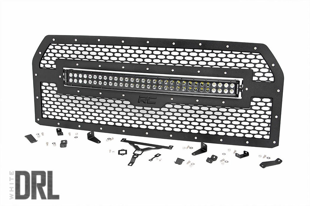 Rough Country Mesh Grille 30" Dual Row Led Black Ser Ford F-150 (15-17) 70193DRL