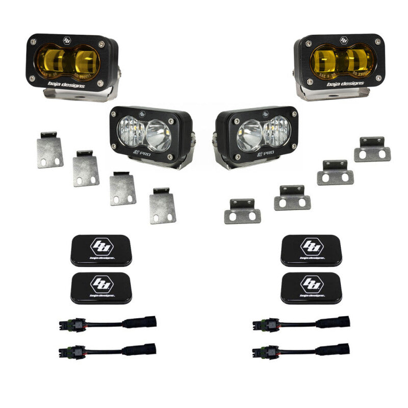 Baja Designs 21+ Fits Ford Raptor / 22+ Bronco S2 SAE Pro Fog Pocket Light Kit 448183