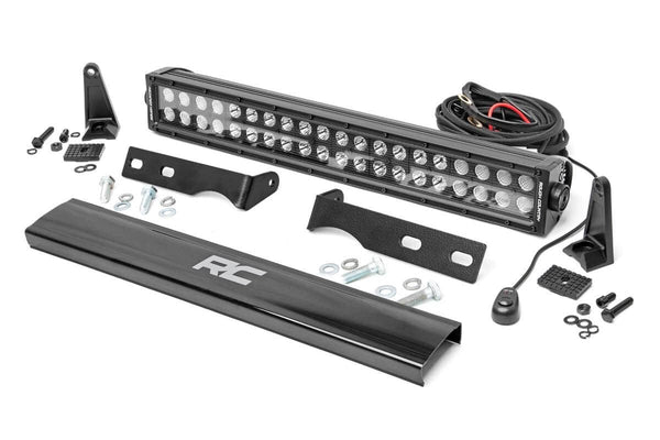 Rough Country Led Light Kit Bumper Mount 20" Black Dual Row Fits Jeep Grand Cherokee Wk2 (11-20) 70773