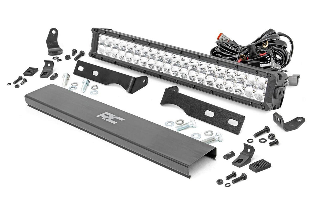 Rough Country Jeep 20In Led Bumper Kit Chrome Series W/ Amber Drl (11-20 Wk2 Grand Cherokee) 70776