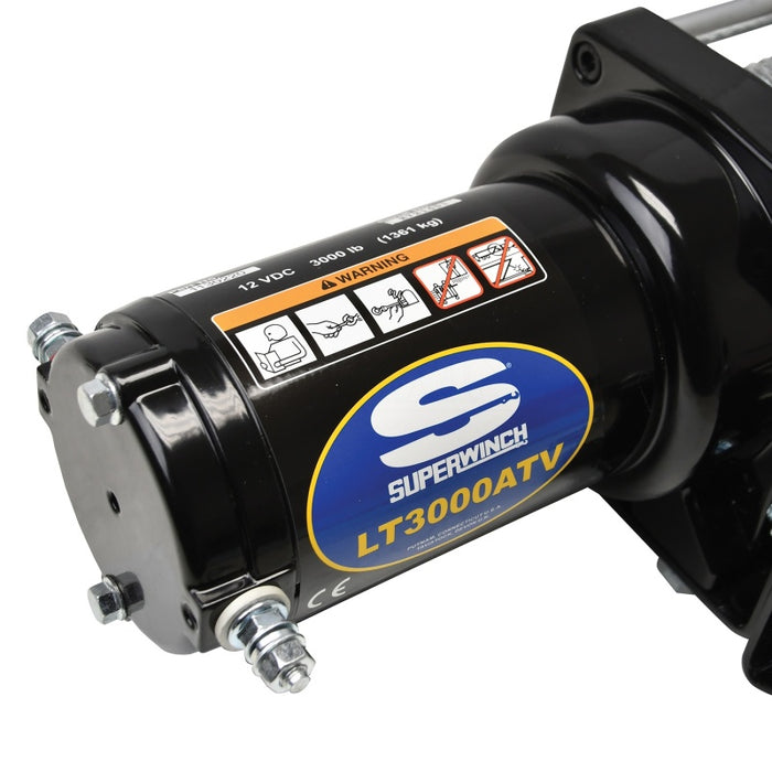 Superwinch 3000 LBS 12V DC 3/16in x 50ft Steel Rope LT3000 Winch - 1130220