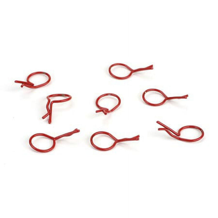 Dynamite Bent Body Clips Red 8 DYN5551 Electric Car/Truck Option Parts