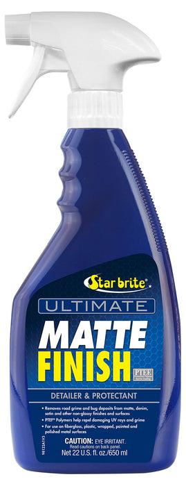 STAR BRITE Ultimate Matte Finish Detailer & Protectant Spray - Superior Cleaning & UV Protection for All Matte Surfaces - 22 Ounce (098122)