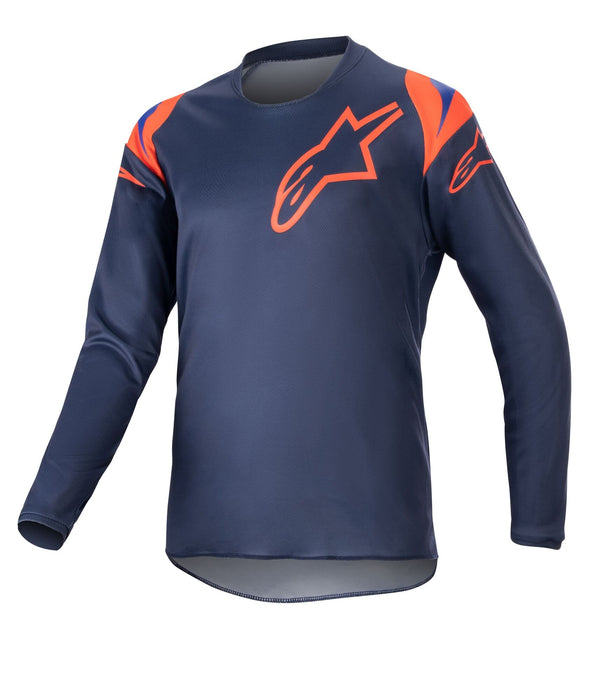 Alpinestars 2023 Youth Racer Narin Jersey (Night Navy Hot Orange, Youth X-Large)