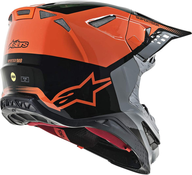 Alpinestars 8301319-4184-S S.Tech S-M8 Triple Helmet Orange/Grey/Black Sm