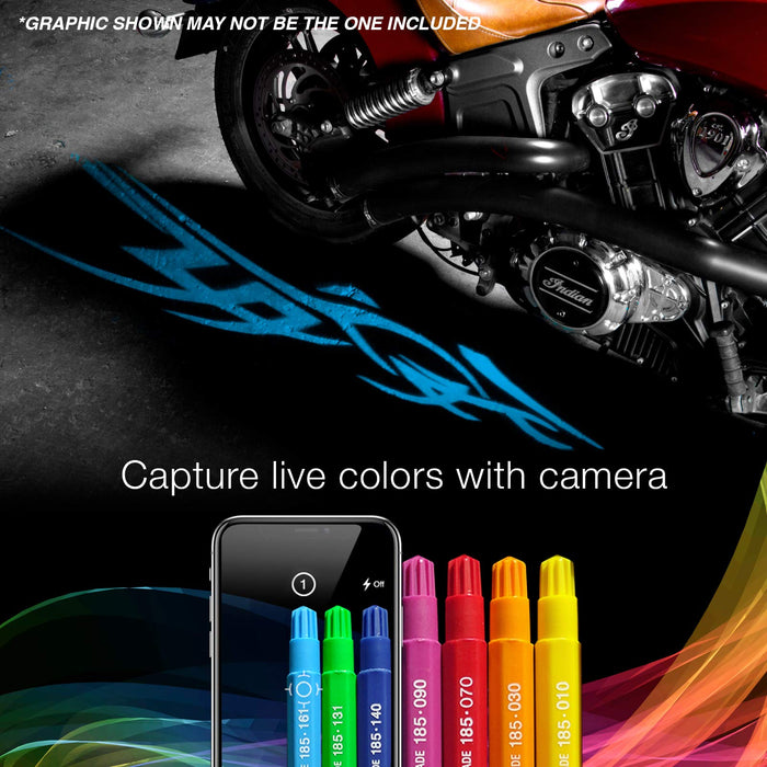 CurbFX 2pc Bluetooth XKchrome App Control Waterproof LED Projector Welcome Light Angel Wing Style