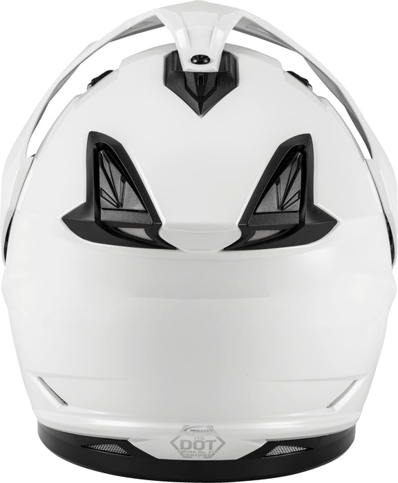 GMAX GM-11 Adult Dual-Sport Helmet for Riding Motorcycles, ATV? UTV? Snowmobiles and More (White, Large)