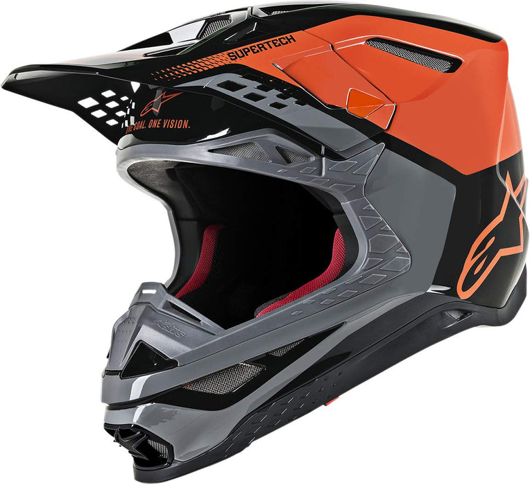 Alpinestars 8301319-4184-S S.Tech S-M8 Triple Helmet Orange/Grey/Black Sm