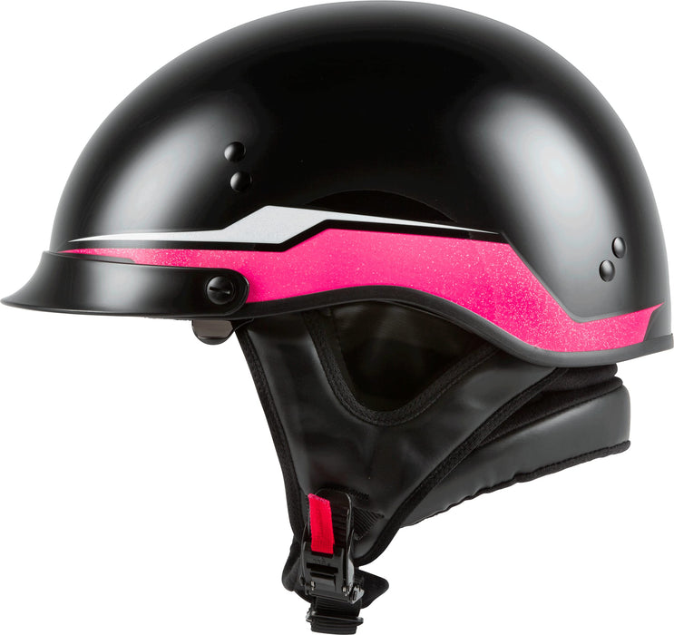 GMAX HH-65 Naked DOT Approved Half Helmet for Motorcycle, Moped, Scooter and More