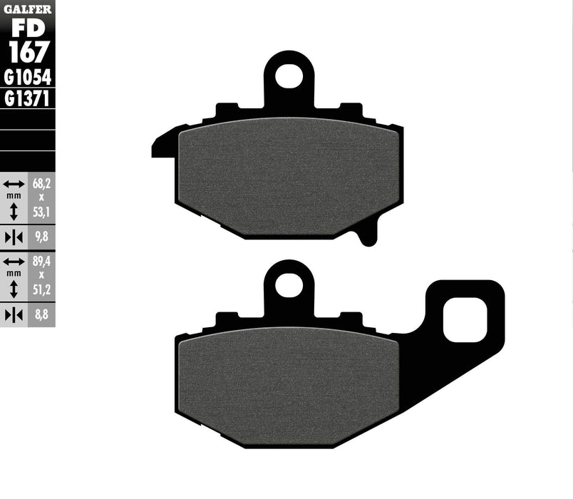 Galfer Semi-Metallic Brake Pads (Rear G1054) Compatible with 03-06 Kawasaki ZX636