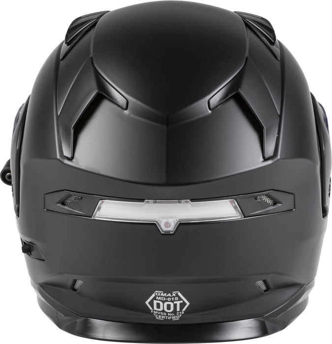 GMAX MD-01S, DOT Approved Modular Helmet, Electric Dual Lens Shield for Snow & Motor Sports, (MATTE BLACK, Small)