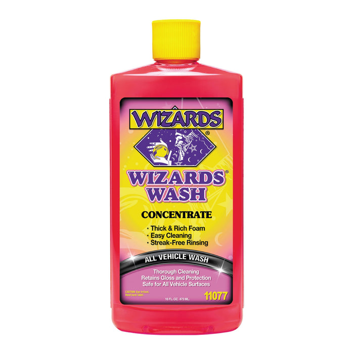 Wizards Car Wash - Super Concentrated Car Wash Soap - No Salt Biodegradable Car Wash Soap With Thick Foam - Exterior Care Products For Marine Use - Foam Cannon Soap For Car Washing Supplies - 16 oz