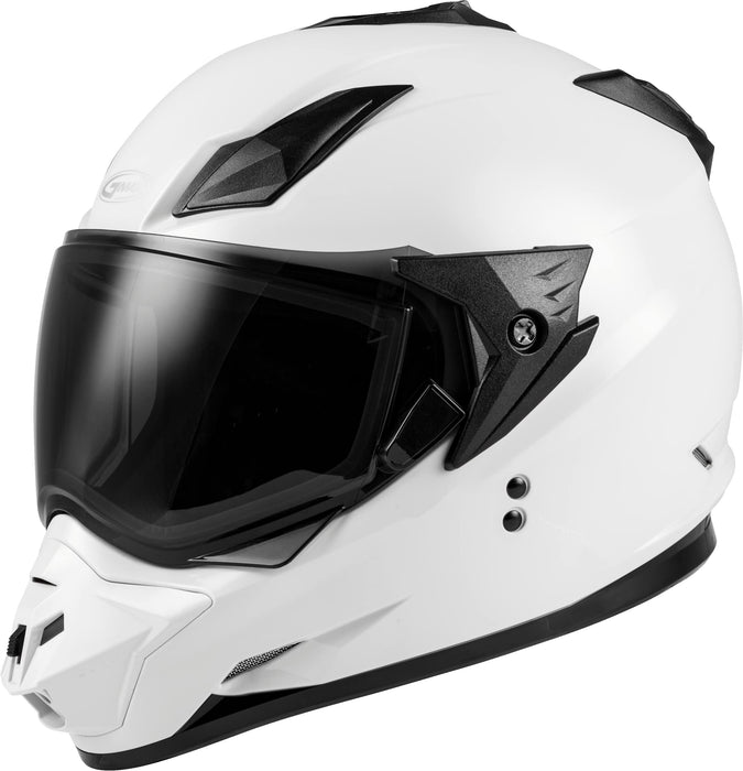 GMAX GM-11 Adult Dual-Sport Helmet for Riding Motorcycles, ATV? UTV? Snowmobiles and More (White, X-Small)