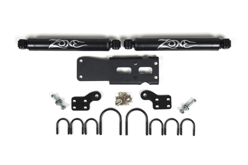 Zone Offroad 07-18 compatible with Jeep Wrangler JK Dual Steering Stabilizer Kit ZON7450