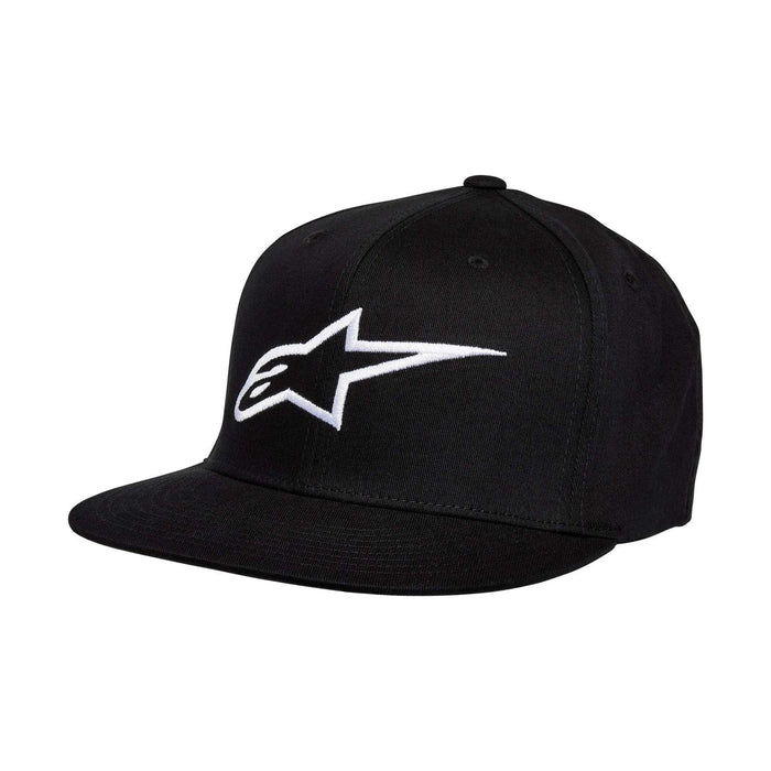 ALPINESTARS Men's Ageless Flatbill Hat, Black/White, Small/Medium