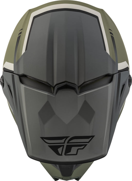 Fly Racing 2023 Adult Kinetic Vision Helmet (Matte Olive Green/Grey, X-Small)