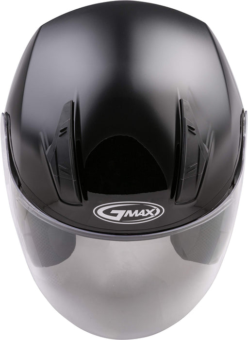 GMAX OF-17 Adult Solid Open-Face Motorcycle Helmet - Black/Small