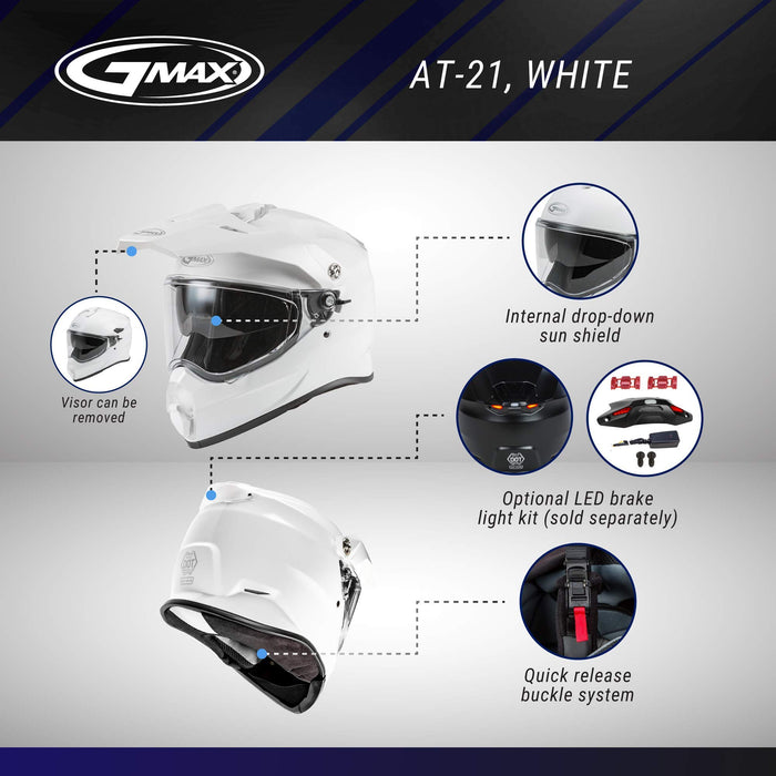 AT-21 Adventure Helmet White XS