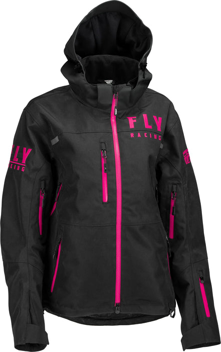 Fly Racing 2023 Women's Carbon Jacket (Black/Pink, X-Small)