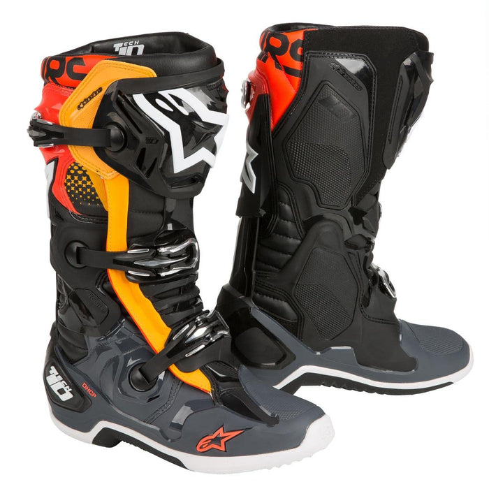 Alpinestars Tech 10 Boots (Black/Gray/Orange, numeric 11)