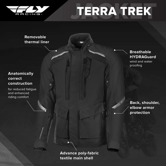 Fly Racing Terra Trek Jacket (Black, X-Large Tall)