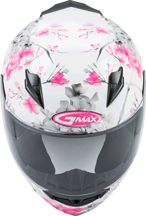 Gmax Ff-49 Full-Face Street Helmet (White/Pink/Grey, Medium) F1496855