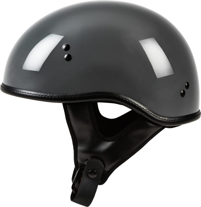 Highway 21 Motorcycle .357 Half Helmet (Grey, Large)