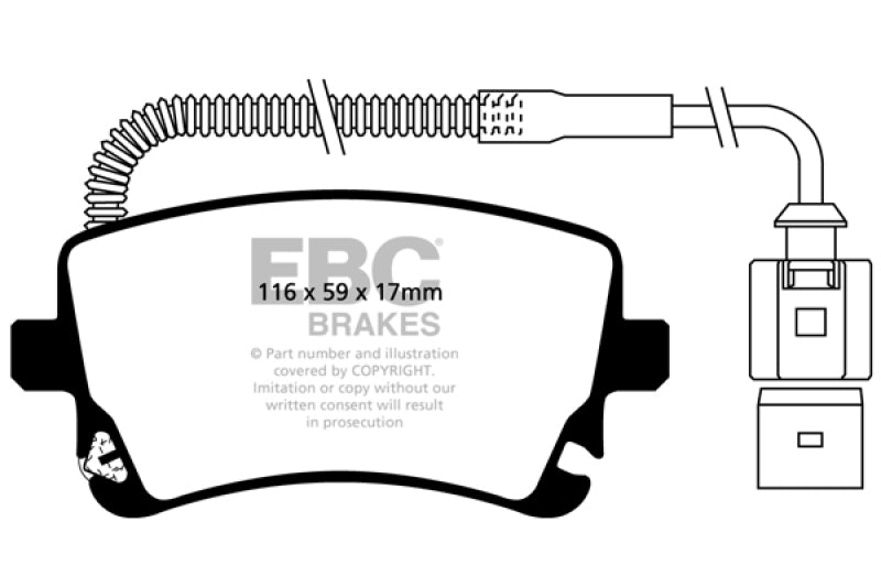 EBC 78-83 Mazda RX7 2.3 (1.1 Rotary)(Rear Drums) Ultimax2 Front Brake Pads UD076