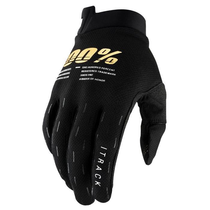 100% Itrack Youth Gloves Black Sm 10009-00000