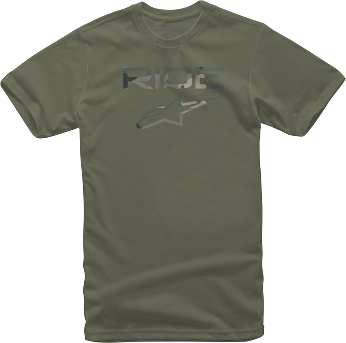 Alpinestars Men's Ride 2.0 Camo Tee, Military Green, Medium