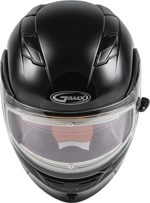 GMAX MD-01S, DOT Approved Modular Helmet, Electric Dual Lens Shield for Snow & Motor Sports, (Black, XX-Large)