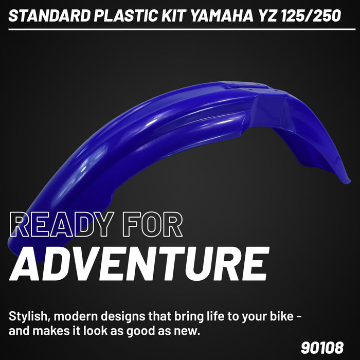 Polisport Standard Plastic Kit for Yamaha YZ 125/250 (2000-2001) OEM Quality Kit with Superior Fit, Flexibility, and Durability (Blue)