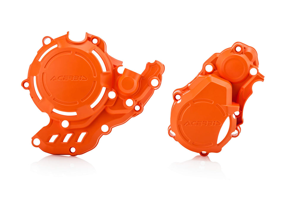 Acerbis X-Power Engine Cover Kit (16 ORANGE) For 17-23 KTM 350EXCF