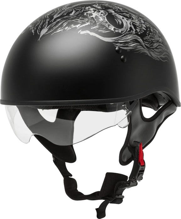 GMAX HH-65 Naked DOT Approved Half Helmet for Motorcycle, Moped, Scooter and More