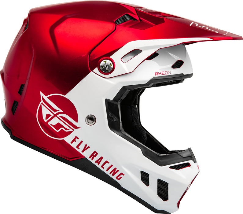 Fly Racing 2023 Adult Formula CC Driver Helmet (Metallic Red/White, Medium)