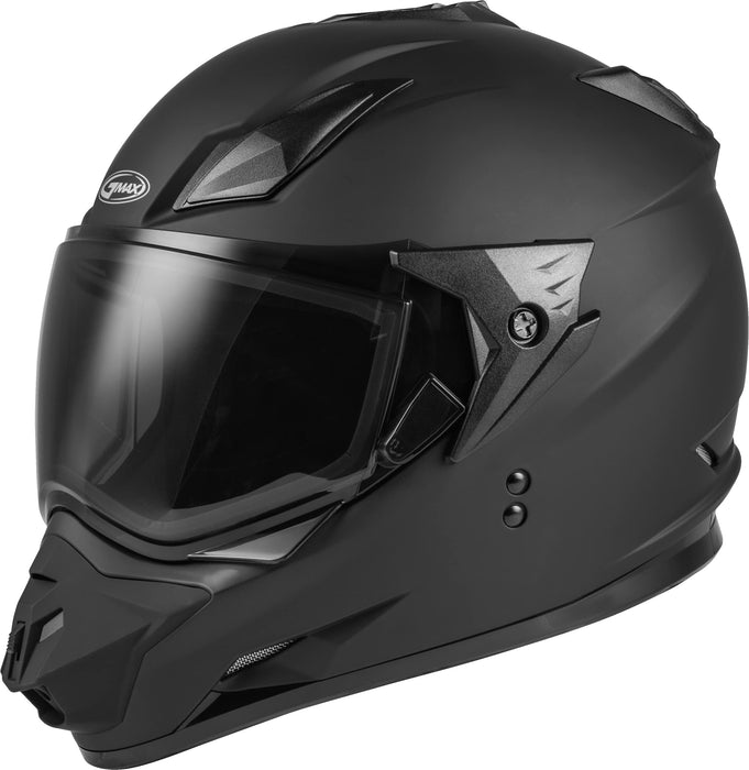 GMAX GM-11 Adult Dual-Sport Helmet for Riding Motorcycles, ATV? UTV? Snowmobiles and More (Matte Black, Small)