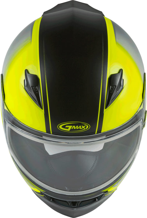 FF-49S Full-FACE Hail Snow Helmet Matte HI-VIS/BLK/Gry LG