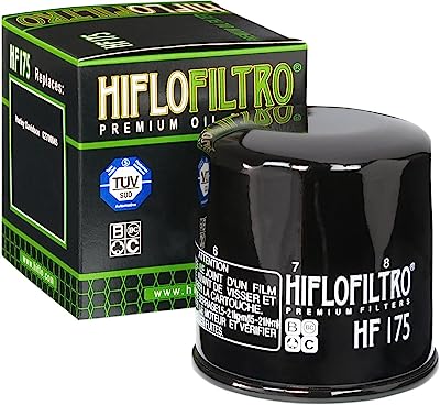 Hiflofiltro Hf175 Premium Oil Filter, L: 8 H: 9 W: 8 HF175