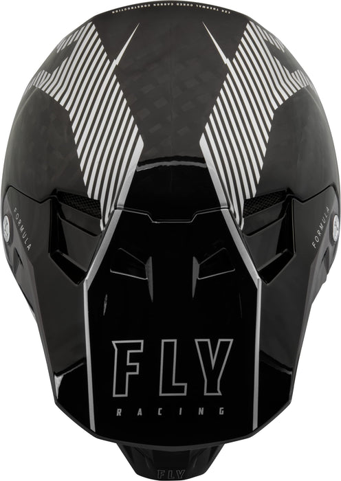 Fly Racing 2023 Formula Carbon Tracer Helmet (Silver/Black, Youth Large)