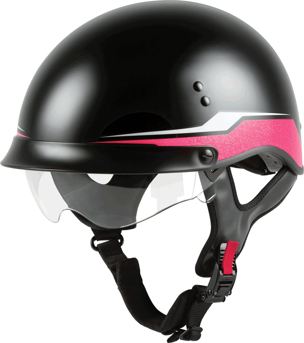 GMAX HH-65 Naked DOT Approved Half Helmet for Motorcycle, Moped, Scooter and More