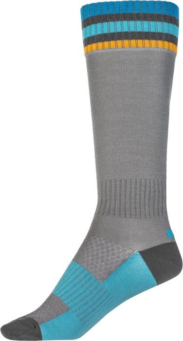 Fly Racing 2022 MX Riding Socks (Thing Grey, SM/MD)