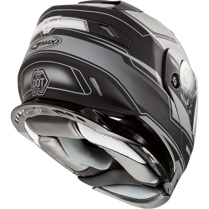 GMAX G1011396 Helmets, Matte Black/Silver, Large