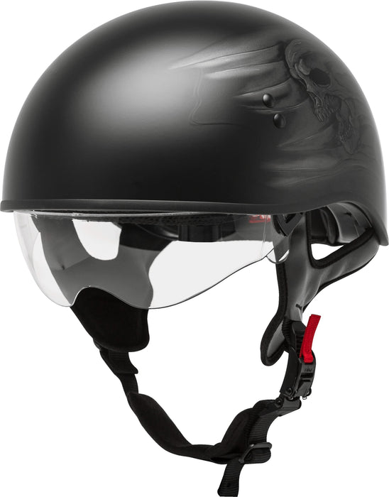 GMAX HH-65 Naked DOT Approved Half Helmet for Motorcycle, Moped, Scooter and More