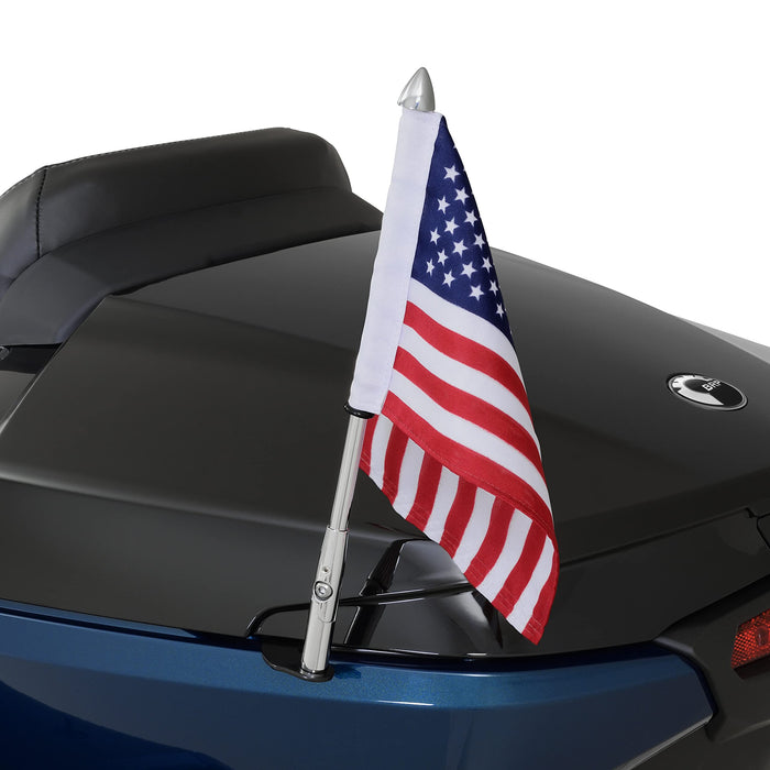 Big Bike Parts Show Chrome Accessories () Trunk Mount Flag Pole For Can-Am Rt/F3 41-203L