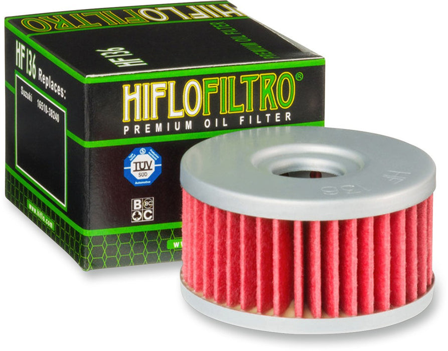 HiFloFiltro HF136 Premium Oil Filter, Single