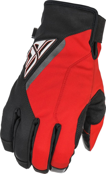 Fly Racing 2022 Youth Title Gloves (Black/Red, Youth Large)